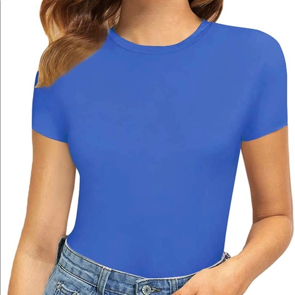 Womens MANGOPOP Royal Blue Bodysuit! Never worn! Size medium! - Picture 2 of 9